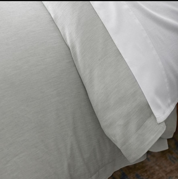 Pottery Barn Tencil Lyocell Plant Dyed Cotton King Duvet & 2 Euro Sham Set - Picture 2 of 4